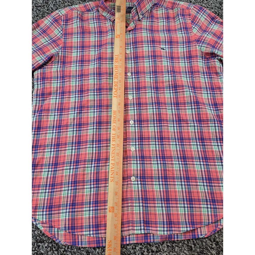 Vineyard Vines Men's L Slim Fit Tucker Shirt Button Down Pastel Multi Plaid - Picture 6 of 7
